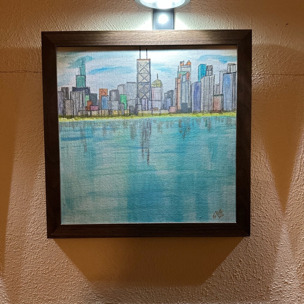 Framed City Skyline Artwork